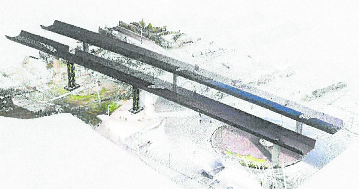 Segunda fase.Se instalarán columnasmetálicas para sujetar elviaducto y poder demoler los pilares lo que sostienen.