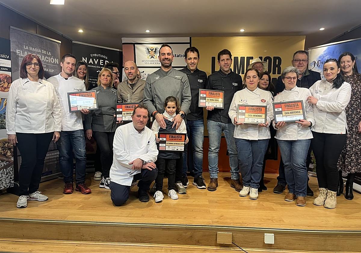 Los finalistas de fuera de Asturias, ayer en Madrid.