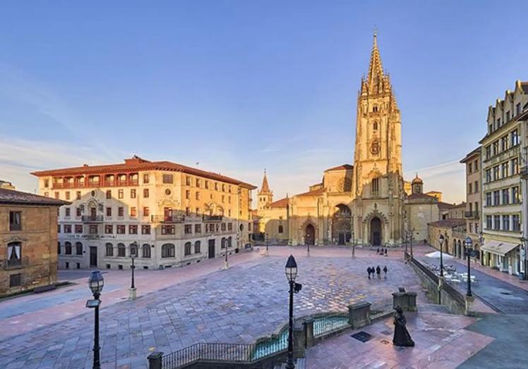 Plaza de la catedral de Oviedo