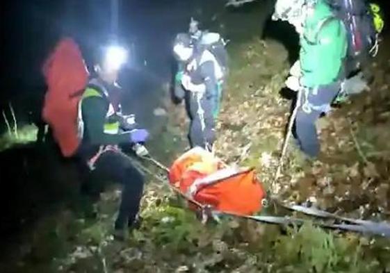 Rescate de la persona fallecida.
