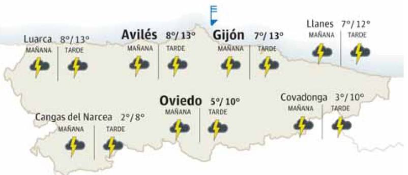 El tiempo que hará en Asturias este lunes 26 de febrero