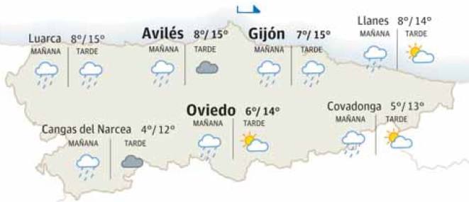 El tiempo que hará en Asturias este miércoles 28 de febrero