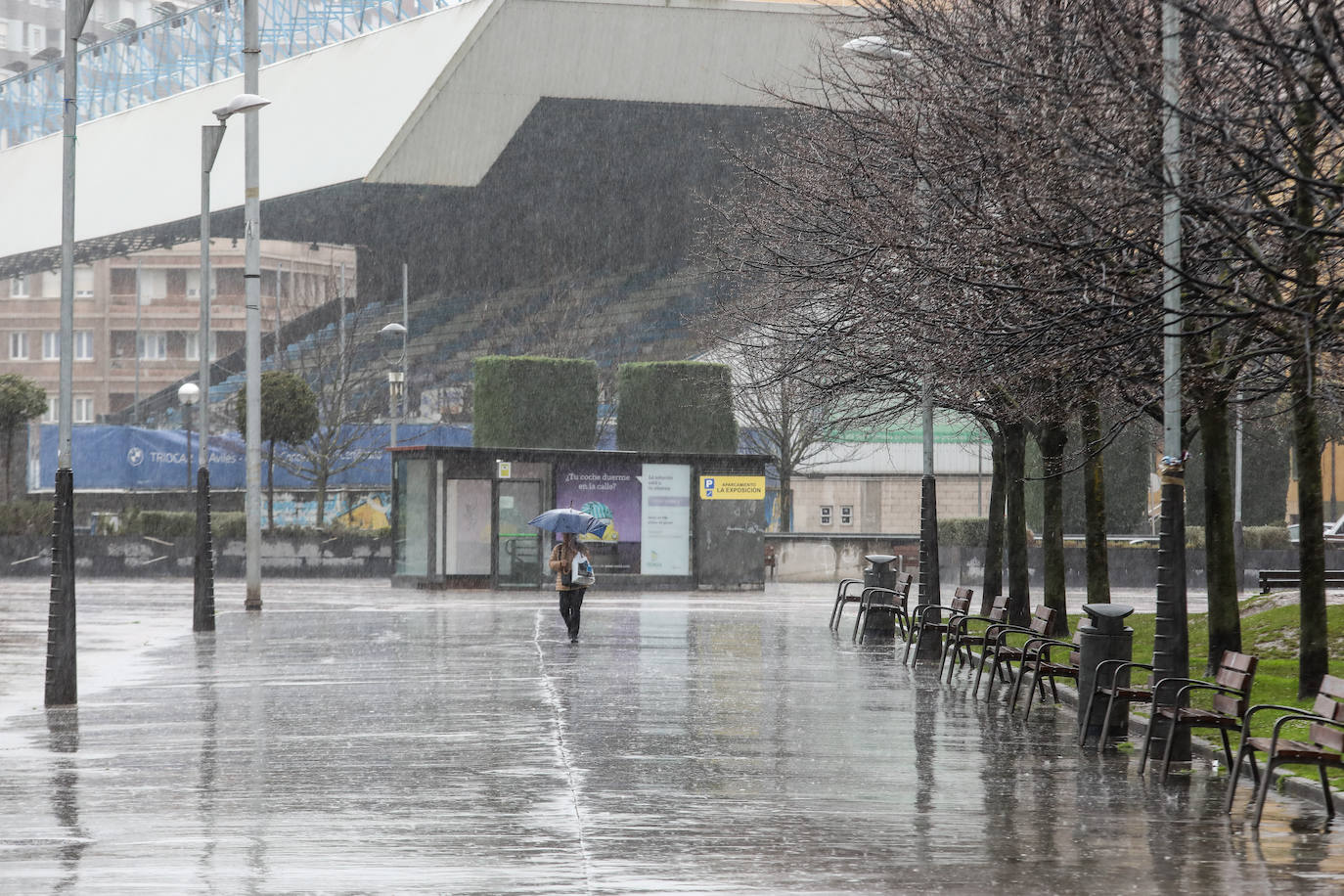 Lluvia, frío y nieve: las imágenes que deja el temporal en Asturias este sábado