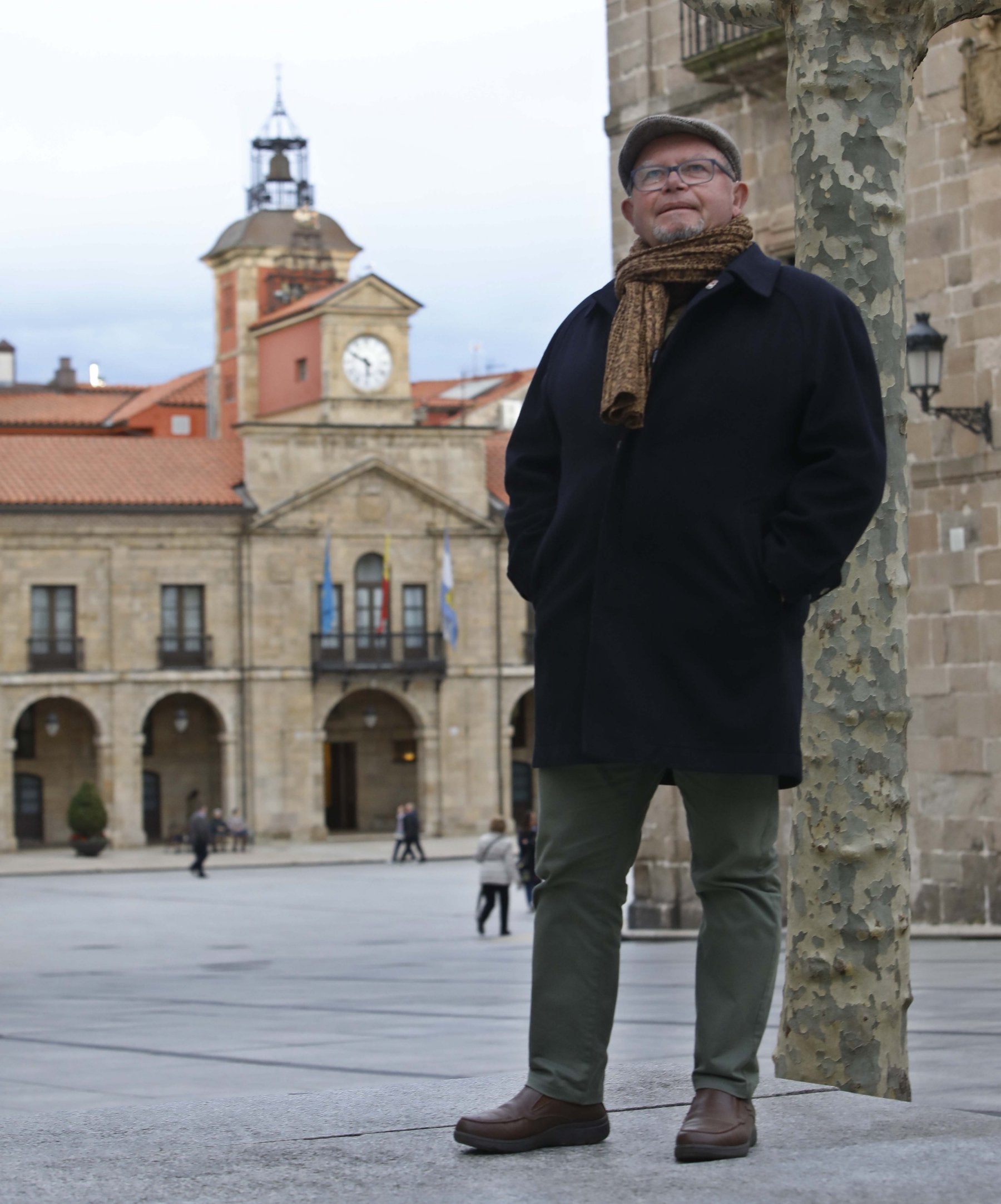 Tino, en la calle de San Francisco, antes de asistir a una charla sobre consumo.