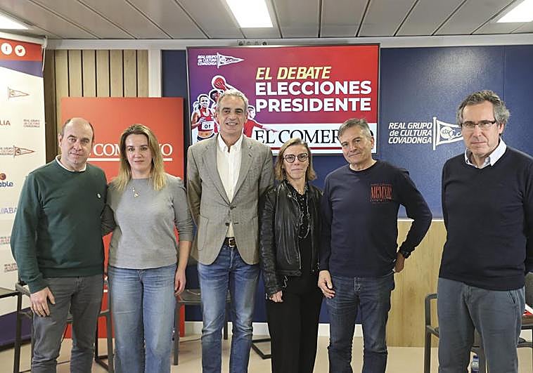 David Argüelles, Nuria Álvarez, Luis Mitre, Paula Díaz, Pedro García y Fernando Couto.