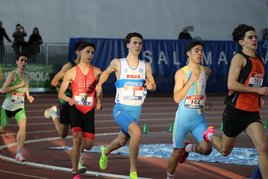 Lucas Mesa, durante la prueba de 800 metros.