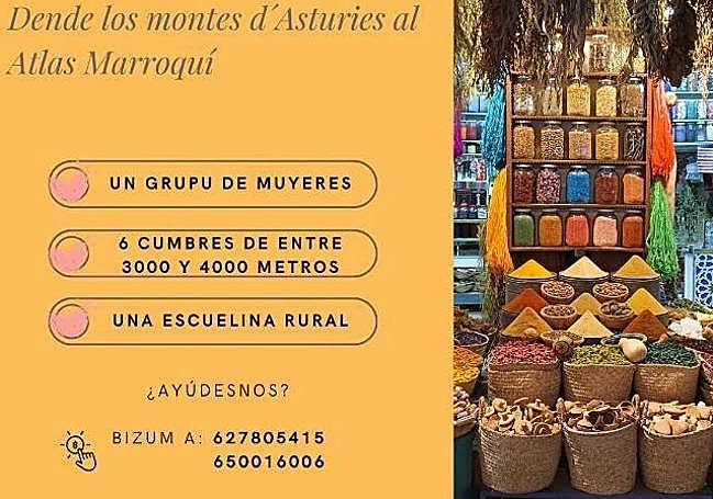 Cartel promocional del viaje solidario que Charlotte, Mar, Irene, Tamara, Eva, Glory, Emma, Carmela y Noelia emprenderán en mayo