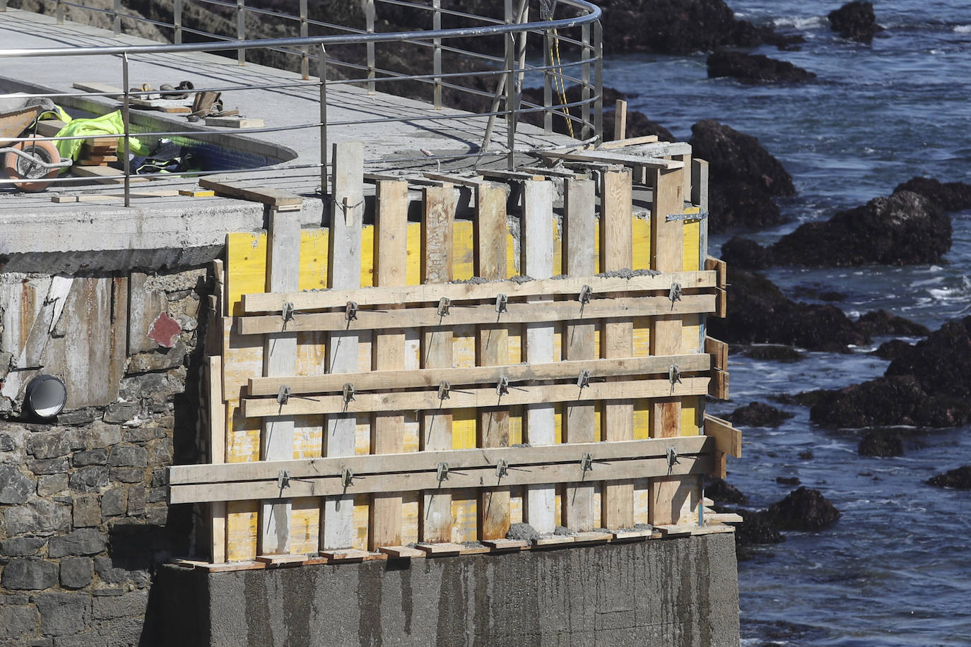 Las obras en el Club de Regatas de Gijón