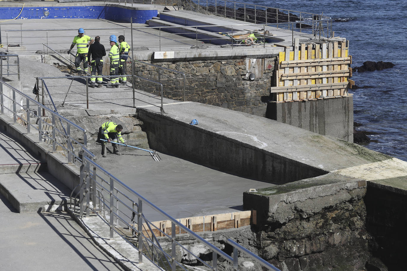 Las obras en el Club de Regatas de Gijón