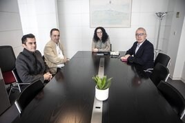 Juan Manuel Sánchez Baizán, Miguel Ángel Pérez, Vanessa Gutiérrez y Antón García.