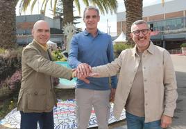 Los candidatos Joaquín Miranda, Luis Mitre y José Carlos Fernández Sarasola posaron para EL COMERCIO este sábado en Las Mestas.
