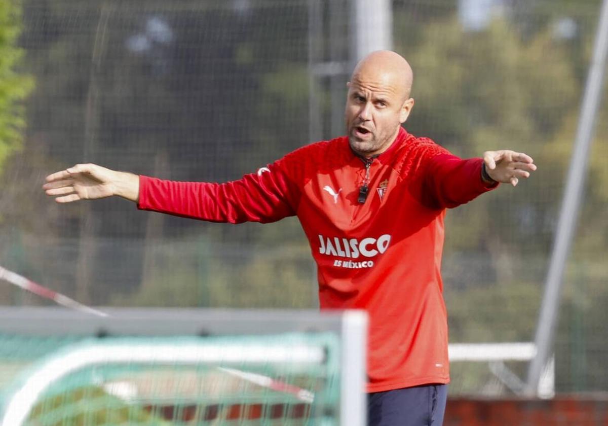 Ramírez, en un entrenamiento en Mareo.