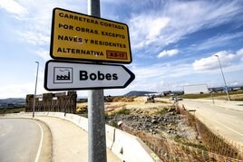 Trabajos en el polígono de Bobes (Siero) que promueve Sogepsa.