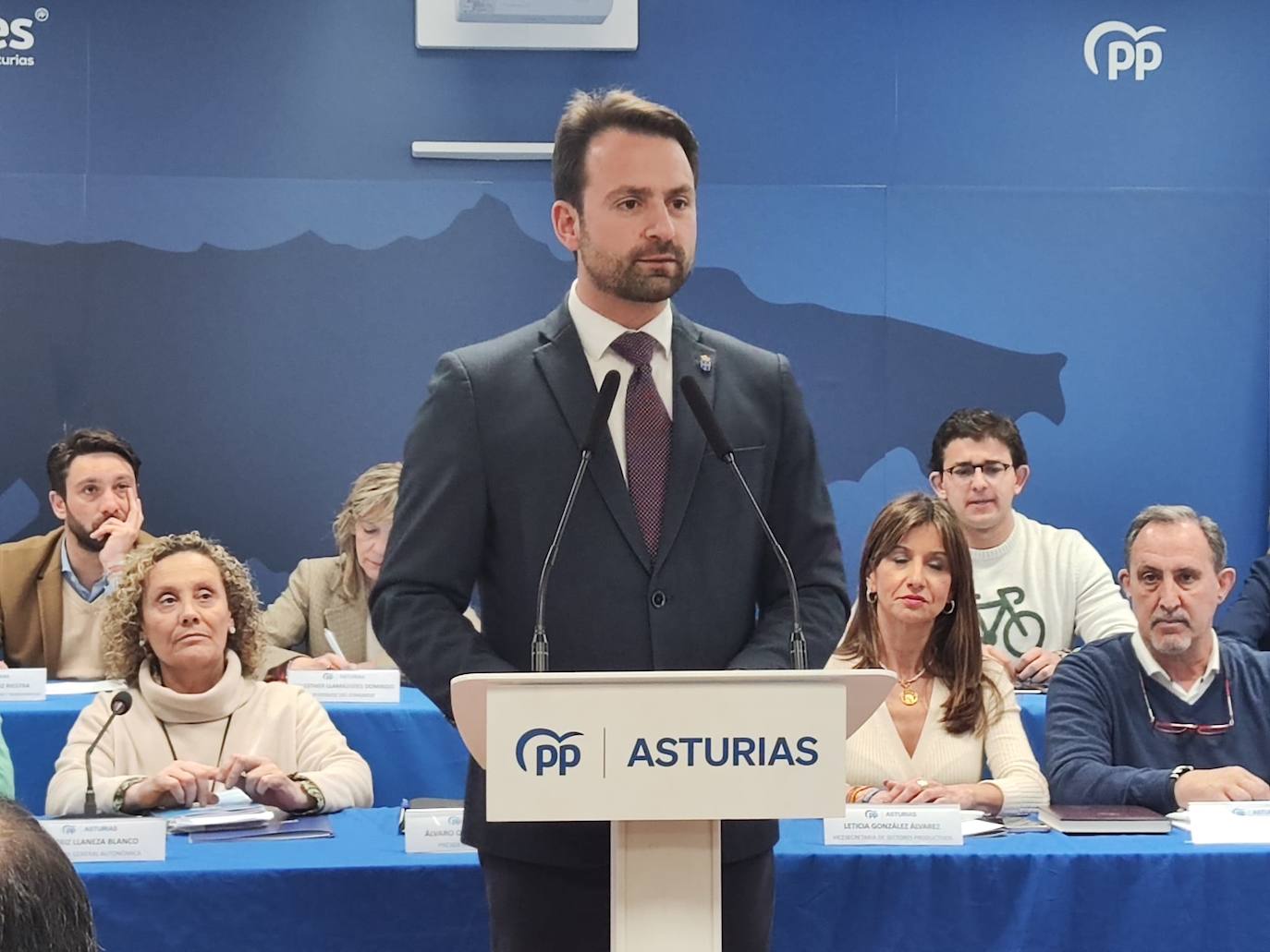 Queipo, en el comité ejecutivo del PP celebrado este martes.