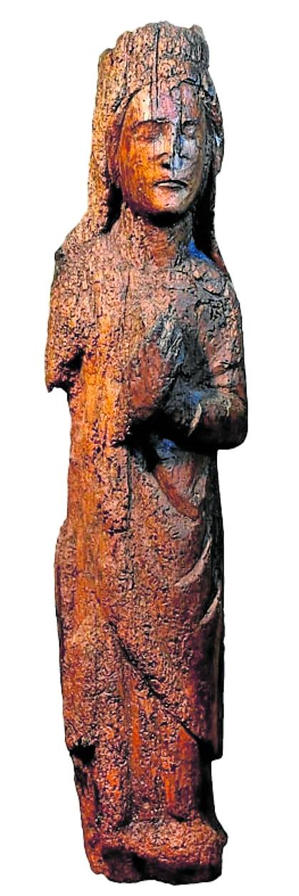 El Calvario de Pozón, del siglo XIII, que se halla en el Museo de Arte Sacro de Tineo.