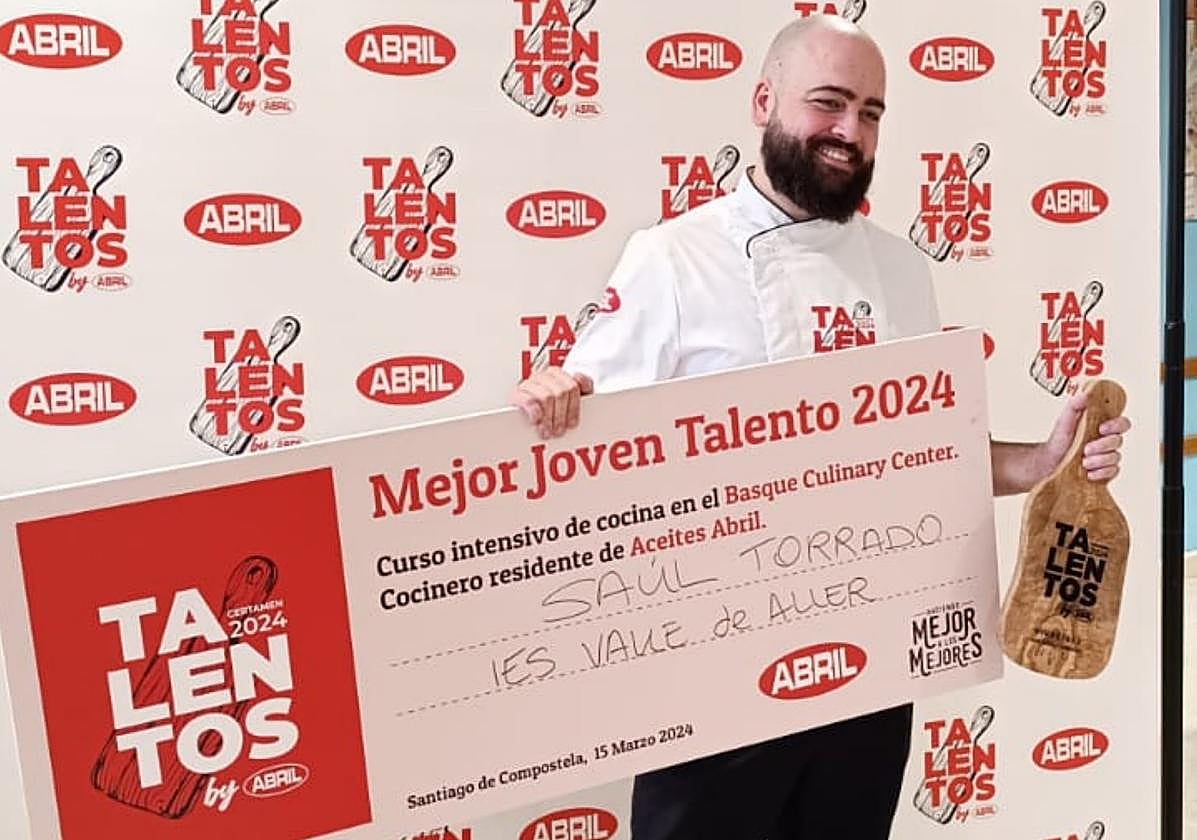 El mierense Saúl Torrado, ganador del concurso Mejor Joven Talento by Abril 2024.