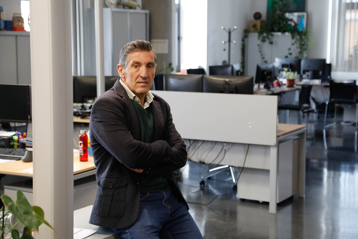 Jorge Pañeda, en en las oficinas del Patronato Deportivo Municipal, en el Centro Municipal de El Coto.