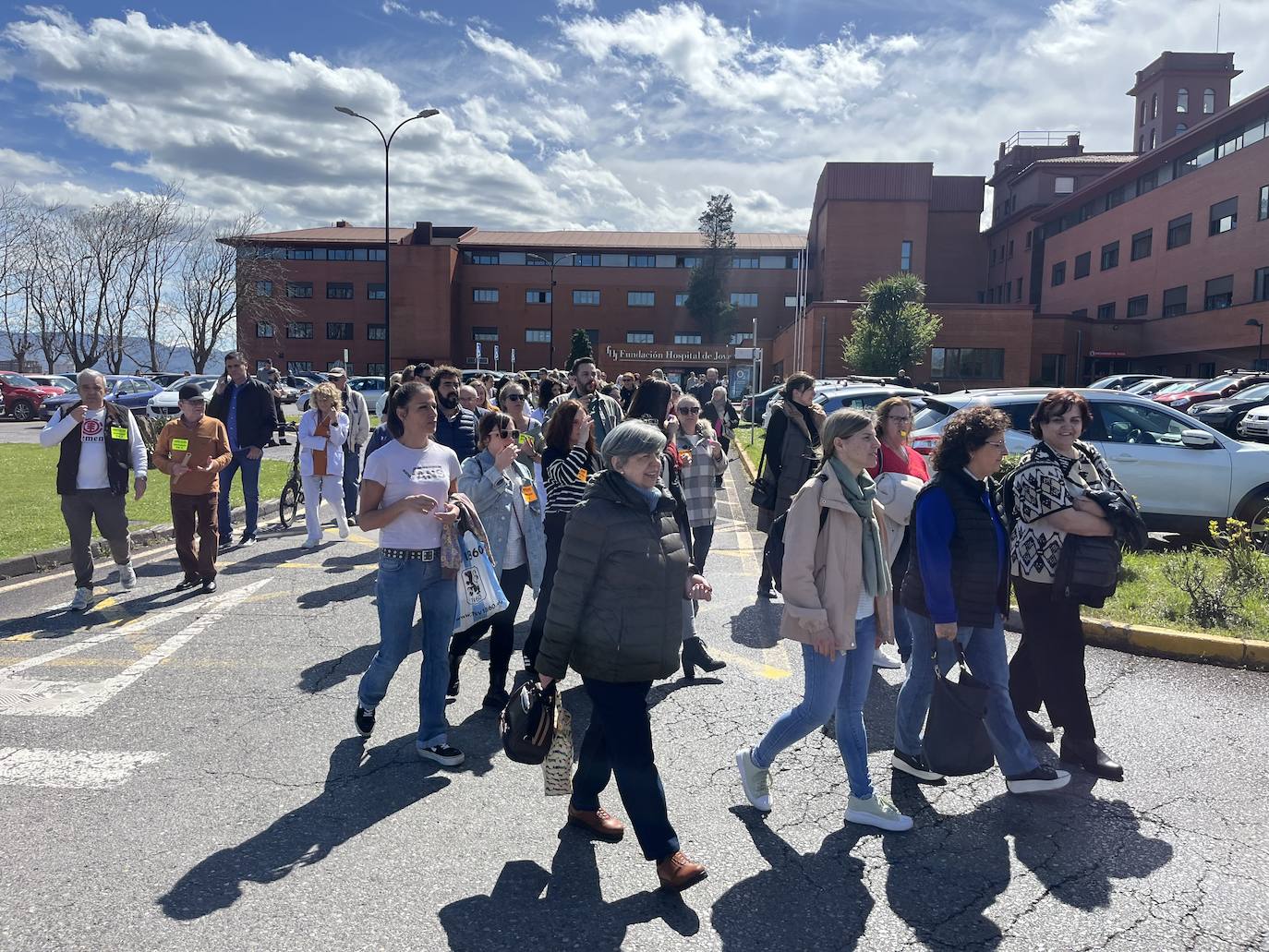 Las imágenes de la protesta de los trabajadores del Hospital de Jove