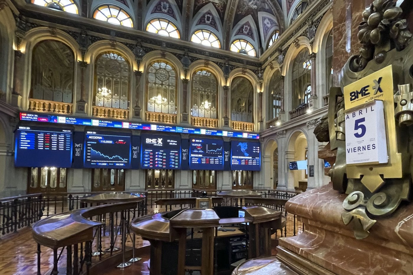 Vista general de la Bolsa de Madrid, el pasado viernes.