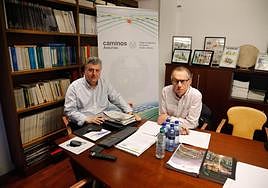 Vidal Gago y José Ricardo Jorquera comenzaron ayer a analizar, en el Colegio de Ingenieros de Caminos, el informe elaborado por Geoconsult.