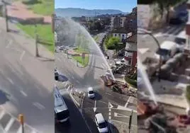 El agua inunda una parte de la calzada y la Policía Local ha tenido que cortar el tráfico.