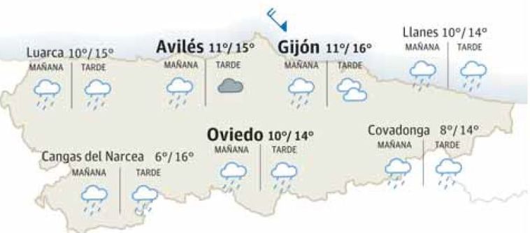 El tiempo que hará este martes, 16 de abril, en Asturias