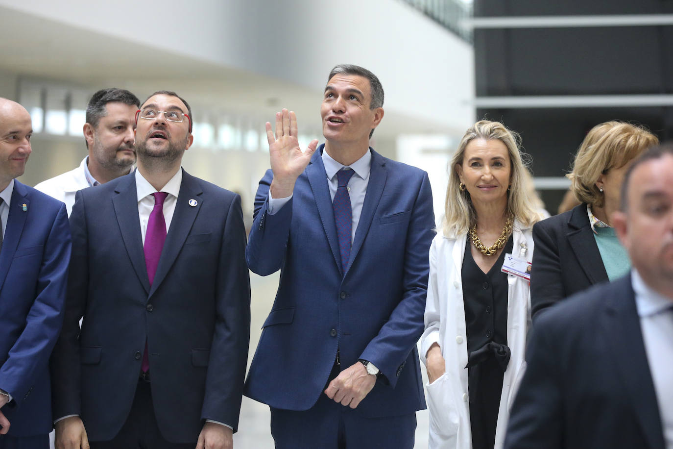 Pedro Sánchez, en Asturias: así fue su visita al HUCA