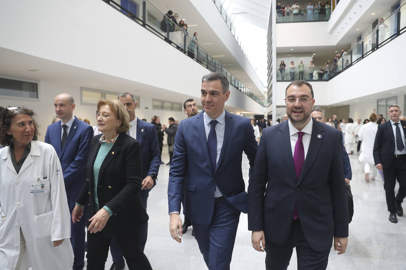 Pedro Sánchez, en Asturias: así fue su visita al HUCA