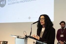 La consejera de Cultura, Vanessa Gutiérrez, durante la presentación del encuentro.