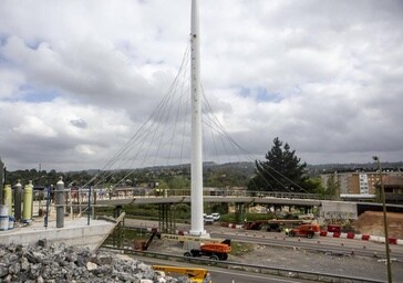 El Arpa de Santullano toma forma en Oviedo: así se ve la pasarela