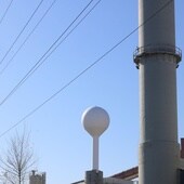 Instalaciones de la planta de Saint-Gobain en La Maruca vistas desde Castrillón.