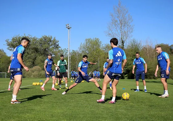 El Real Oviedo vuelve al trabajo plagado de bajas