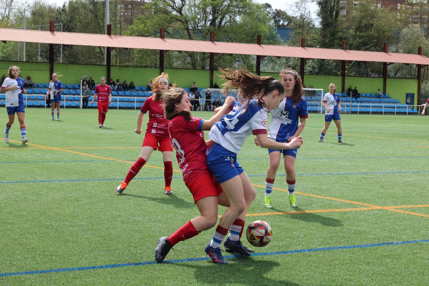 Imagen de archivo de un partido del Real Avilés Femenino frente al UMIA.