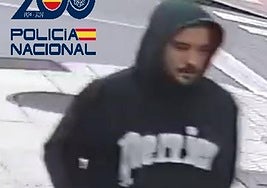 Imagen del atracador difundida por la Policía Nacional.