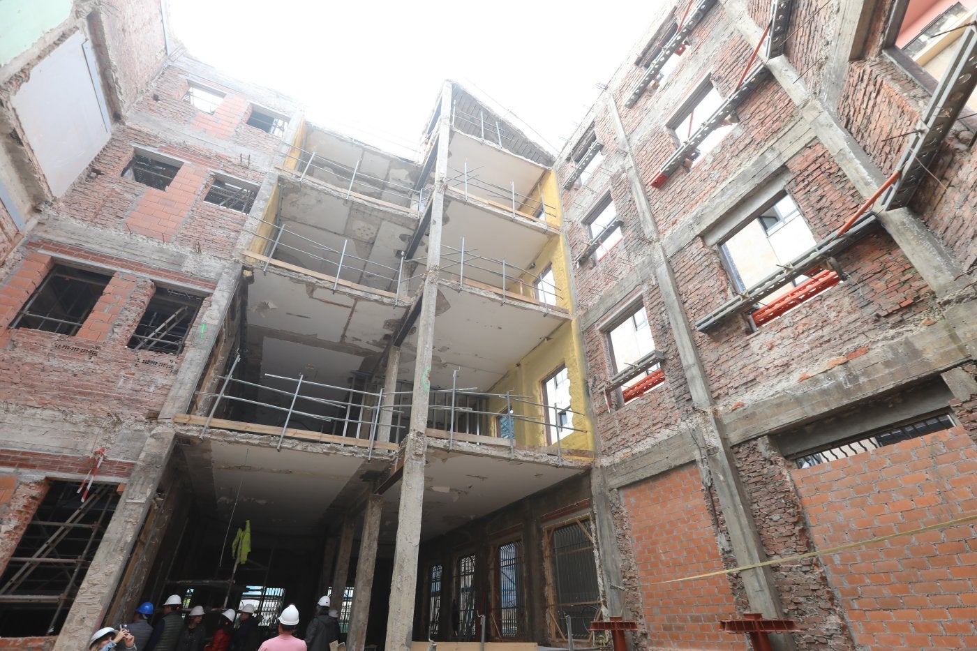 La imagen que presenta ahora la obra en el edificio de Correos.