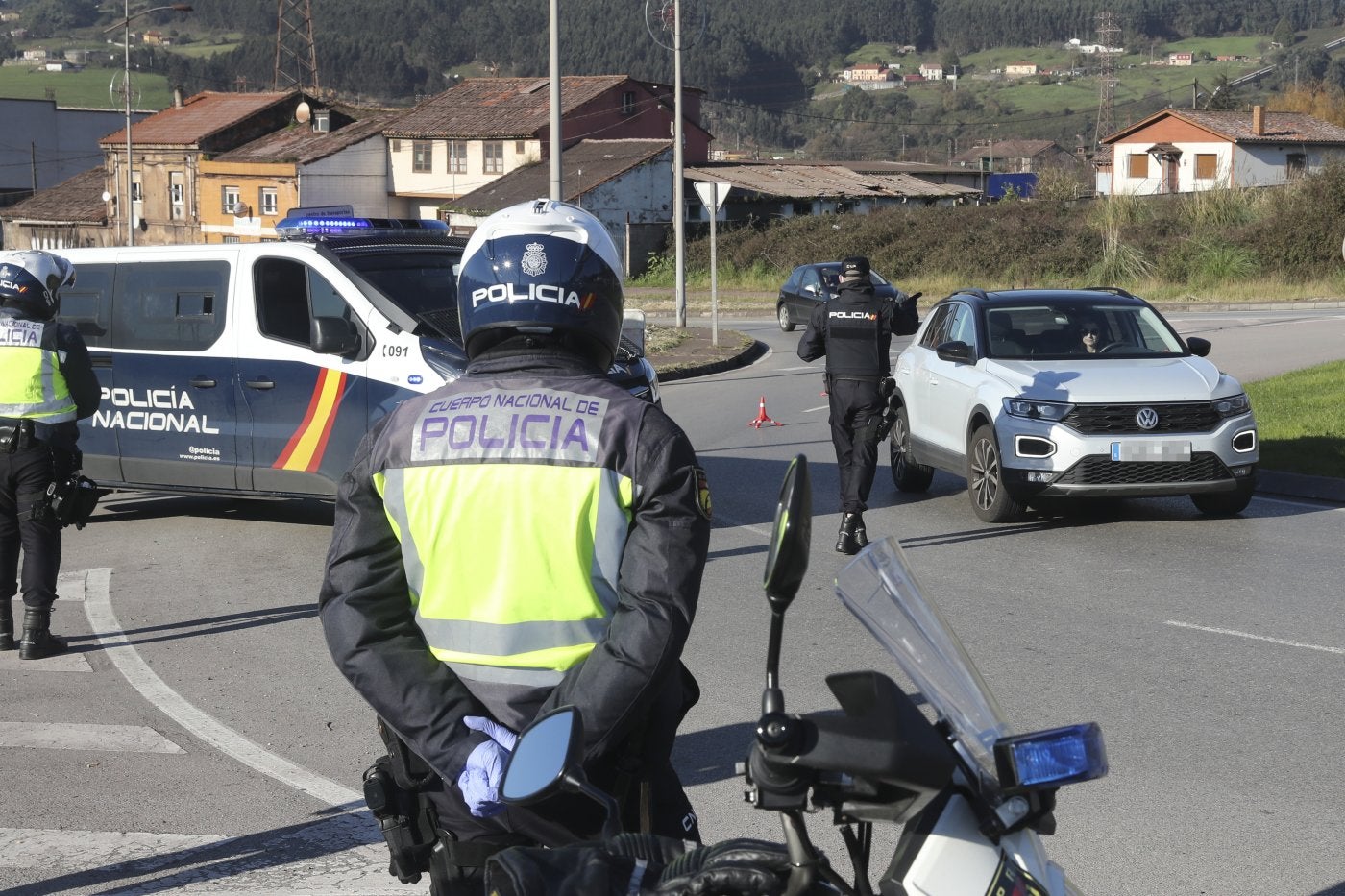 Control de la Policía Nacional.