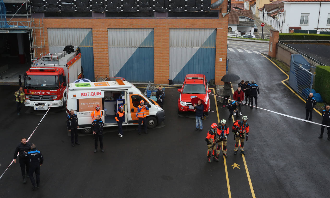 Así fue el realista simulacro para evitar un suicidio en Oviedo