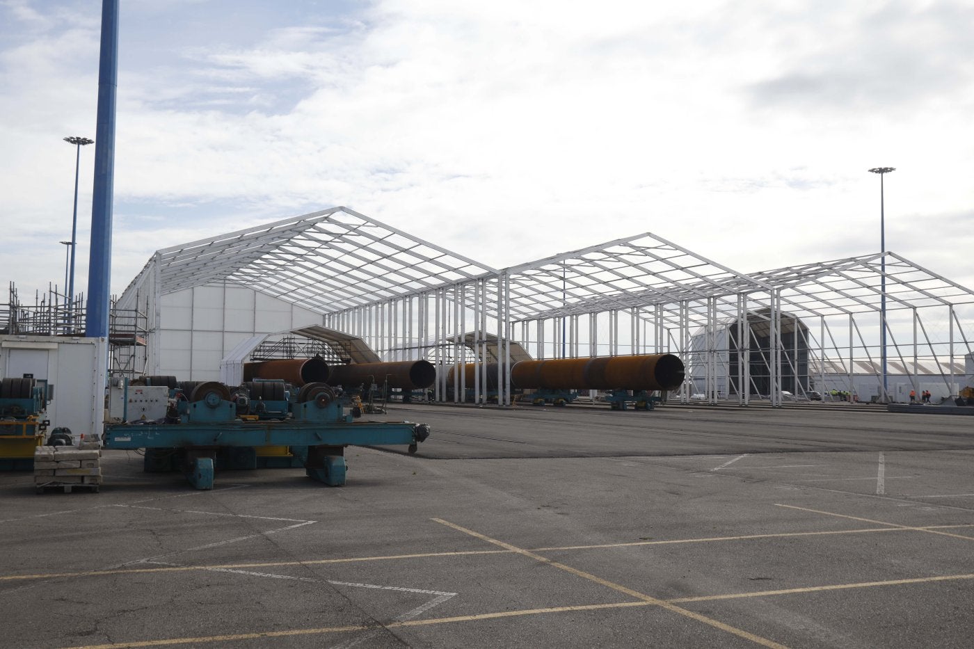 Instalaciones que Windar está construyendo en el puerto de El Musel.