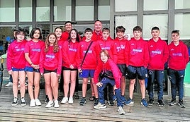 Piragüistas del Club Náutico Ensidesa.