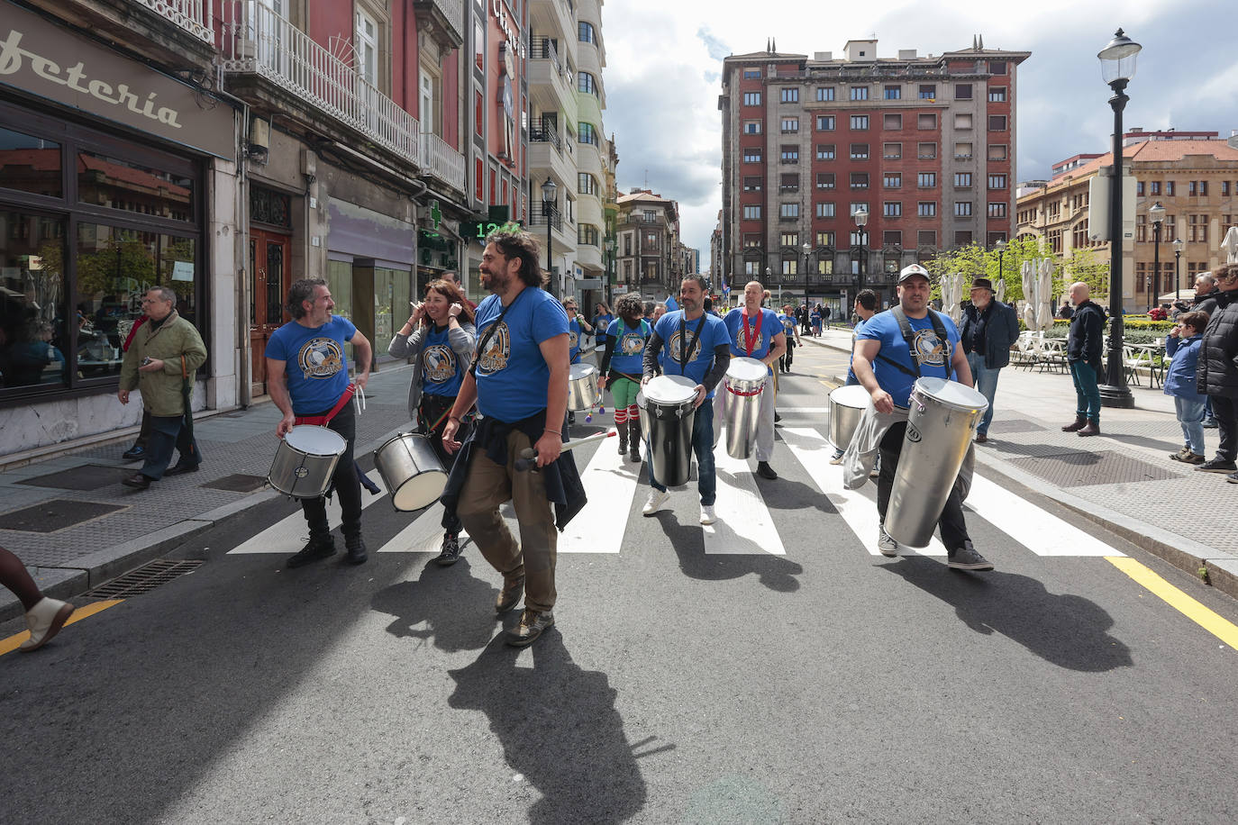 Así fueron las manifestaciones en Gijón de USO y los sindicatos minoritarios