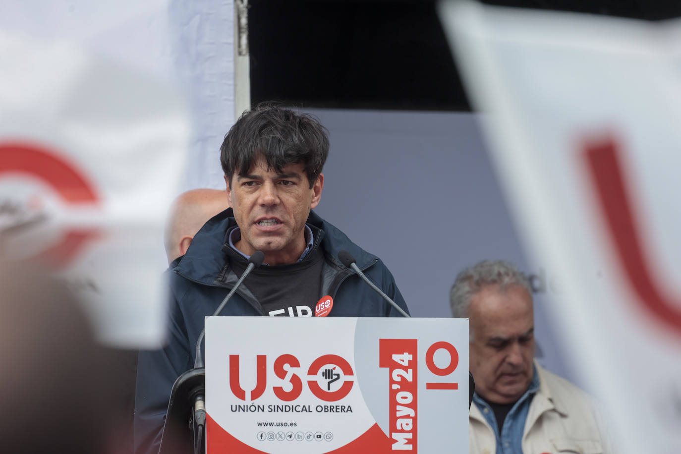 Así fueron las manifestaciones en Gijón de USO y los sindicatos minoritarios