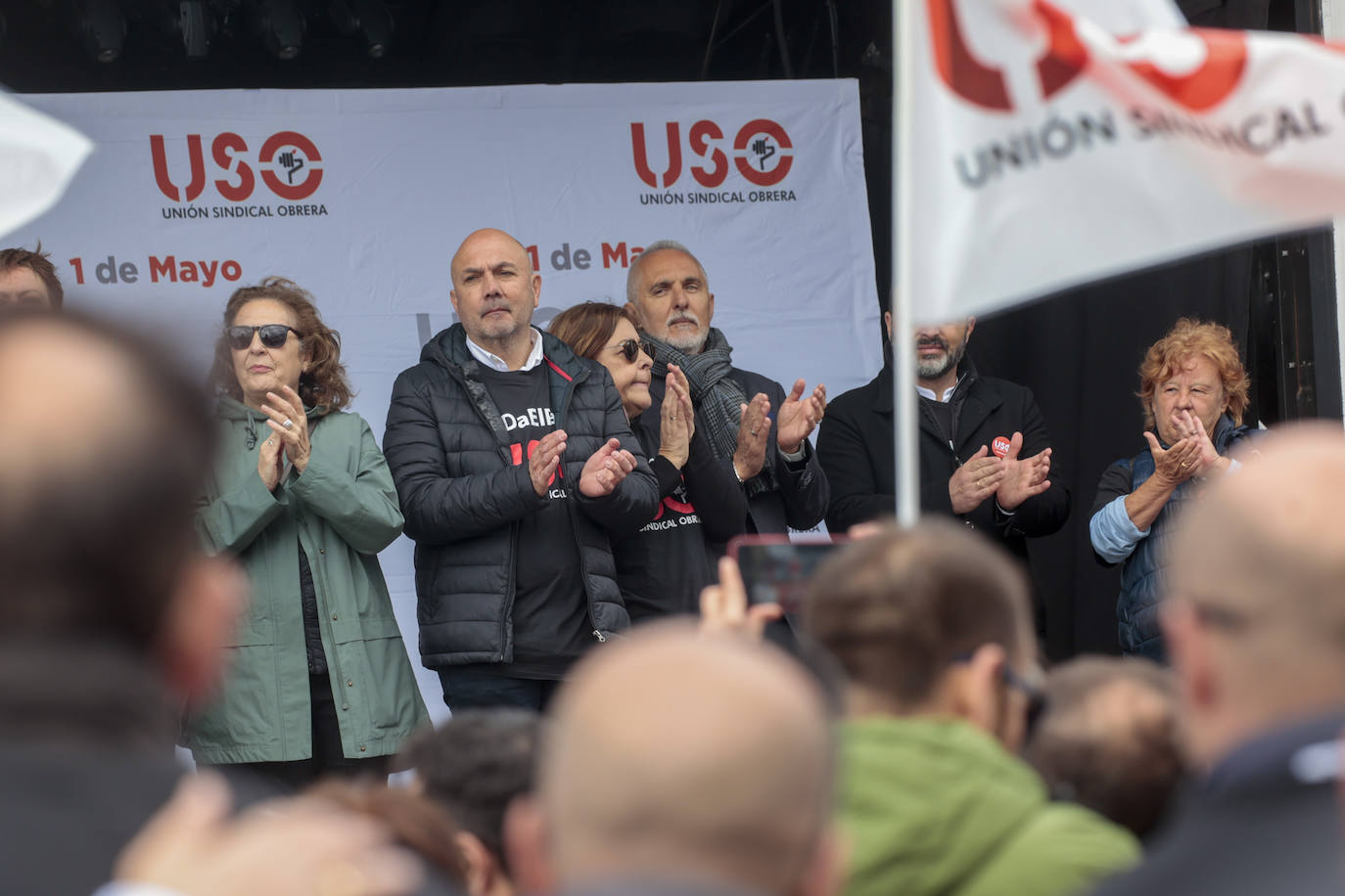 Así fueron las manifestaciones en Gijón de USO y los sindicatos minoritarios