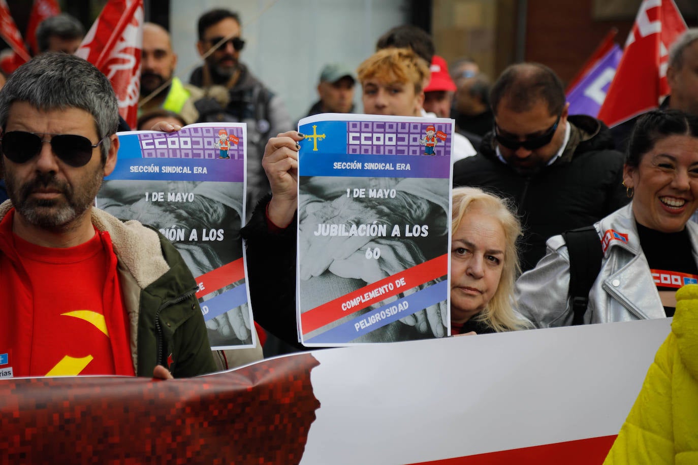 Los sindicatos asturianos, a la calle en Langreo para «reivindicar lo que es justo»