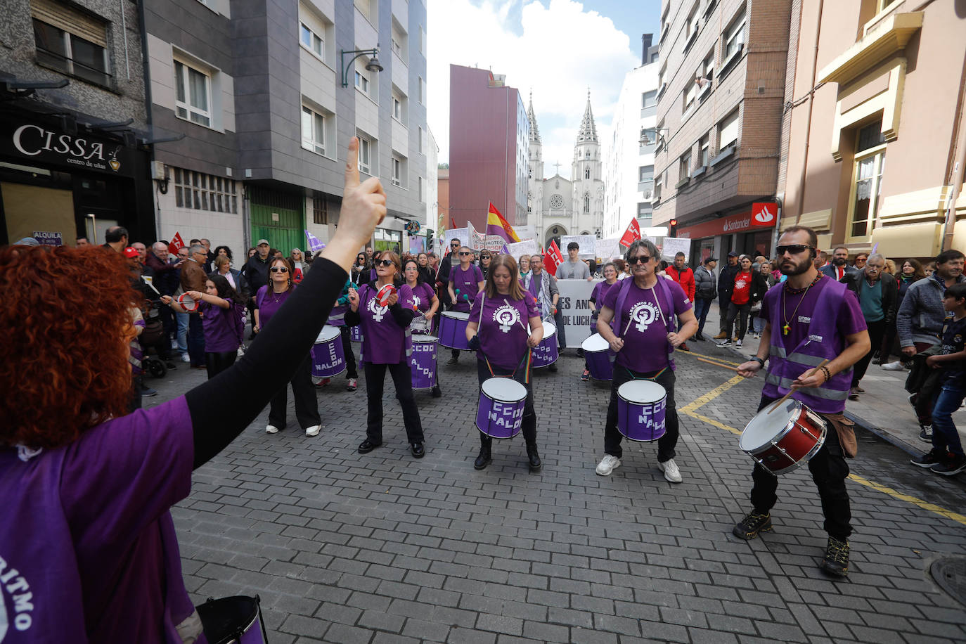 Los sindicatos asturianos, a la calle en Langreo para «reivindicar lo que es justo»