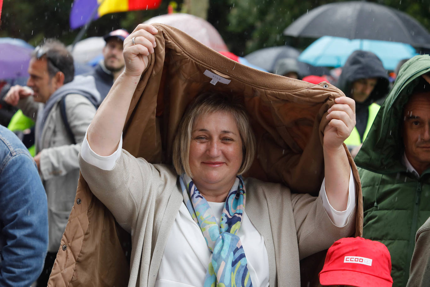 Los sindicatos asturianos, a la calle en Langreo para «reivindicar lo que es justo»