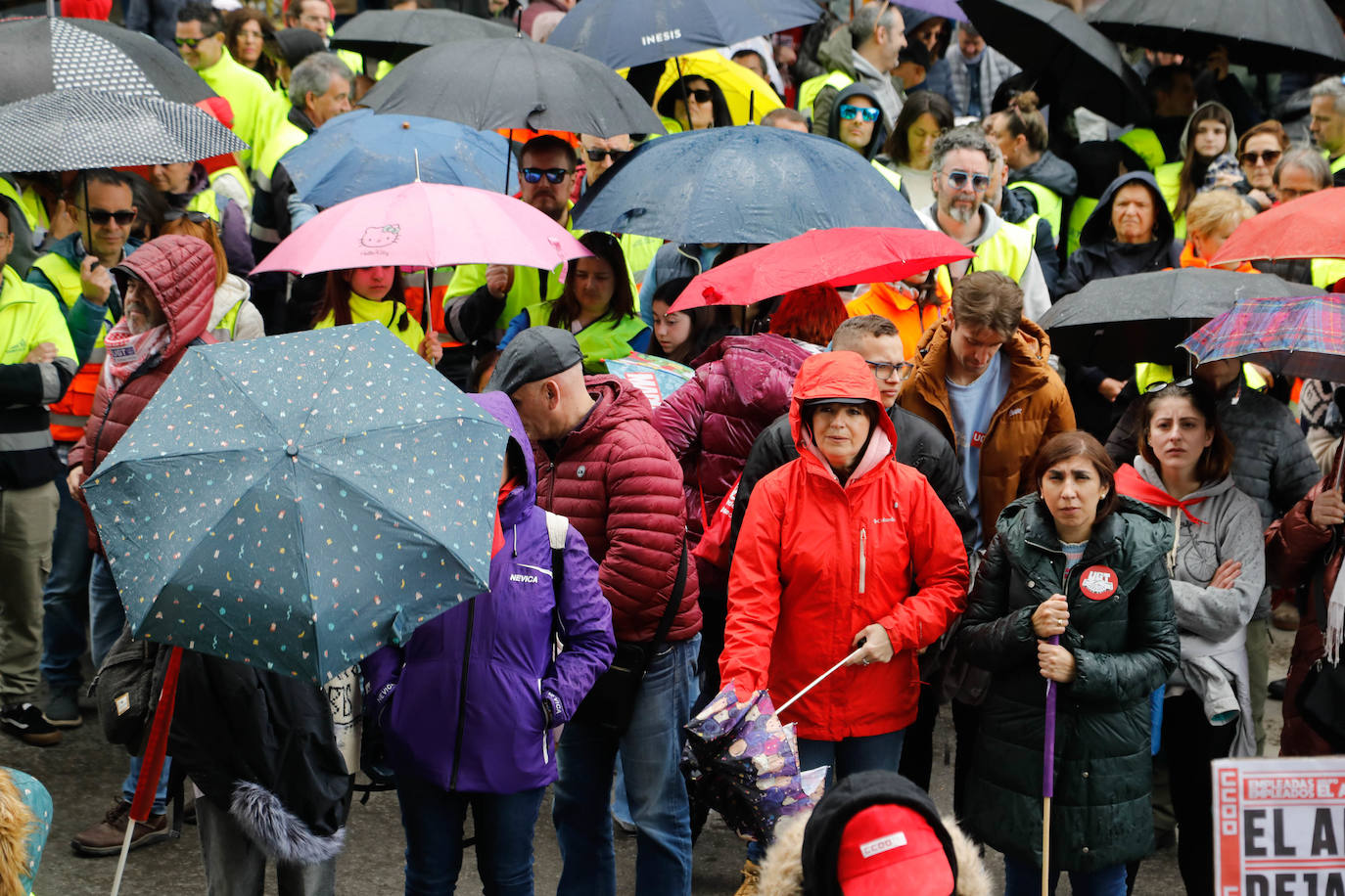 Los sindicatos asturianos, a la calle en Langreo para «reivindicar lo que es justo»