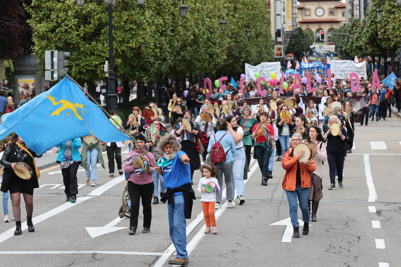 Las imágenes que deja la manifestación en Oviedo por la oficialidad del asturiano