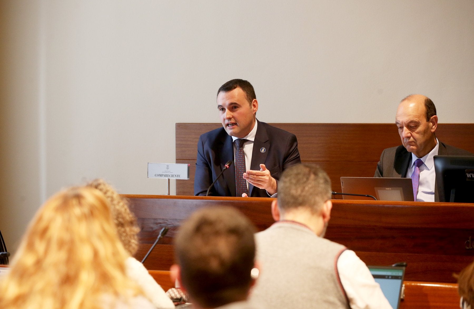 Guillermo Peláez, en una sesión de la Comisión de Hacienda.