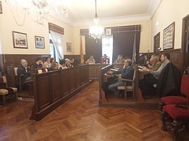 Sesión plenaria celebrada, ayer, en Lena.