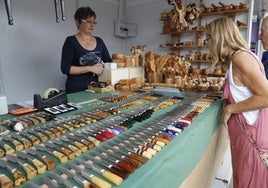 Navajas de Taramundi expuestas en la Feria Internacional de Muestras.